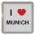 I Love Munich - Plastic Tea Coaster / Beer Mat I Love Munich - Plastic Tea Coaster / Beer Mat