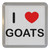 I Love Goats - Plastic Tea Coaster / Beer Mat I Love Goats - Plastic Tea Coaster / Beer Mat