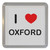 I Love Oxford - Plastic Tea Coaster / Beer Mat I Love Oxford - Plastic Tea Coaster / Beer Mat