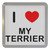 I Love My Terrier - Plastic Tea Coaster / Beer Mat I Love My Terrier - Plastic Tea Coaster / Beer Mat