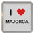 I Love Majorca - Plastic Tea Coaster / Beer Mat