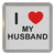 I Love My Husband - Plastic Tea Coaster / Beer Mat