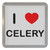 I Love Celery - Plastic Tea Coaster / Beer Mat