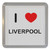 I Love Liverpool - Plastic Tea Coaster / Beer Mat