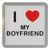 I Love My Boyfriend - Plastic Tea Coaster / Beer Mat