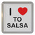 I Love To Salsa - Plastic Tea Coaster / Beer Mat