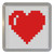 Pixel Heart - Plastic Tea Coaster / Beer Mat