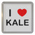 I Love Kale - Plastic Tea Coaster / Beer Mat