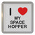 I Love My Space Hopper - Plastic Tea Coaster / Beer Mat