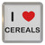 I Love Cereals - Plastic Tea Coaster / Beer Mat
