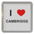 I Love Cambridge - Plastic Tea Coaster / Beer Mat