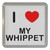I Love My Whippet - Plastic Tea Coaster / Beer Mat