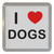 I Love Dogs - Plastic Tea Coaster / Beer Mat I Love Dogs - Plastic Tea Coaster / Beer Mat