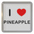 I Love Pineapple - Plastic Tea Coaster / Beer Mat I Love Pineapple - Plastic Tea Coaster / Beer Mat