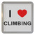 I Love Climbing - Plastic Tea Coaster / Beer Mat I Love Climbing - Plastic Tea Coaster / Beer Mat