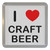 I love Craft Beer - Plastic Tea Coaster / Beer Mat