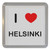 I Love Helsinki - Plastic Tea Coaster / Beer Mat