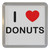 I Love Donuts - Plastic Tea Coaster / Beer Mat