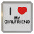 I Love My Girlfriend - Plastic Tea Coaster / Beer Mat