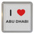 I Love Abu Dhabi - Plastic Tea Coaster / Beer Mat