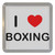 I Love Boxing - Plastic Tea Coaster / Beer Mat