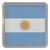 Argentina Flag - Plastic Tea Coaster / Beer Mat