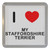 I Love My Staffordshire Terrier - Plastic Tea Coaster / Beer Mat I Love My Staffordshire Terrier - Plastic Tea Coaster / Beer Mat