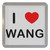 I Love Wang - Plastic Tea Coaster / Beer Mat