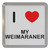 I Love My Weimaraner - Plastic Tea Coaster / Beer Mat