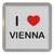 I Love Vienna - Plastic Tea Coaster / Beer Mat