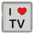 I love TV - Plastic Tea Coaster / Beer Mat