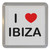 I Love Ibiza - Plastic Tea Coaster / Beer Mat