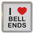 I Love Bell Ends - Plastic Tea Coaster / Beer Mat