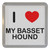 I Love My Basset Hound - Plastic Tea Coaster / Beer Mat I Love My Basset Hound - Plastic Tea Coaster / Beer Mat