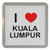 I Love Kuala Lumpur - Plastic Tea Coaster / Beer Mat