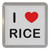 I Love Rice - Plastic Tea Coaster / Beer Mat