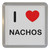 I Love Nachos - Plastic Tea Coaster / Beer Mat