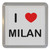 I Love Milan - Plastic Tea Coaster / Beer Mat