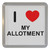 I Love My Allotment - Plastic Tea Coaster / Beer Mat