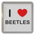 I Love Beetles - Plastic Tea Coaster / Beer Mat