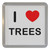 I Love Trees - Plastic Tea Coaster / Beer Mat