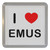 I Love Emus - Plastic Tea Coaster / Beer Mat