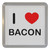 I Love Bacon - Plastic Tea Coaster / Beer Mat