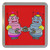 Red Robot Couple - Plastic Tea Coaster / Beer Mat Red Robot Couple - Plastic Tea Coaster / Beer Mat