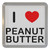 I Love Peanut Butter - Plastic Tea Coaster / Beer Mat