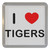 I Love Tigers - Plastic Tea Coaster / Beer Mat