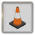 Traffic Cone - Plastic Tea Coaster / Beer Mat