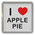 I Love Apple Pie - Plastic Tea Coaster / Beer Mat