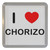 I Love Chorizo - Plastic Tea Coaster / Beer Mat