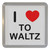 I Love To Waltz - Plastic Tea Coaster / Beer Mat